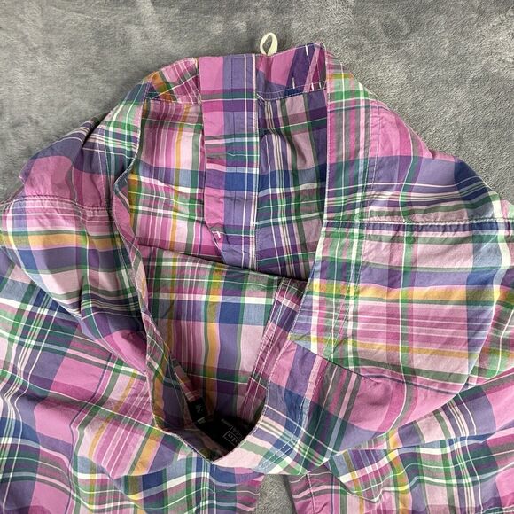 Polo Ralph Lauren Board Shorts‎ Mens 38 Pink Plaid Drawstring Preppy Green Pony - Picture 6 of 16